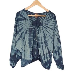 Blu Moon Boho Tie Dye Sz S Kimono Blouse